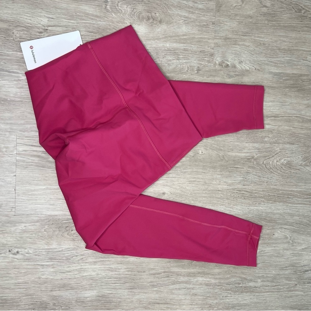 Lululemon Wunder Train 25” High Rise Leggings Raspberry Coulis Size 8 NWT